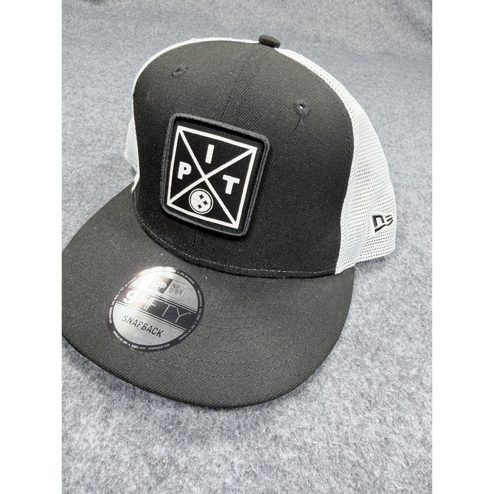 New Era 9FIFTY Pittsburgh Steelers PIT Trucker Snapback Hat Black White NFL